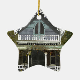 Cottage on Martha's Vineyard Ceramic Tree Decoration
