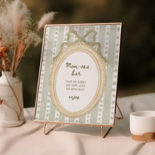 Cottage Pear Baby Shower Mum-osa Bar Poster