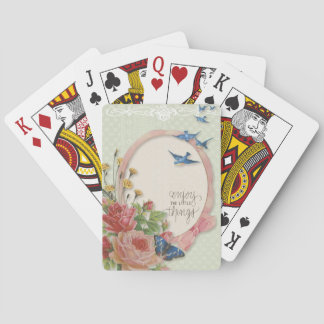 Cottage Rose Classic Playing Cards