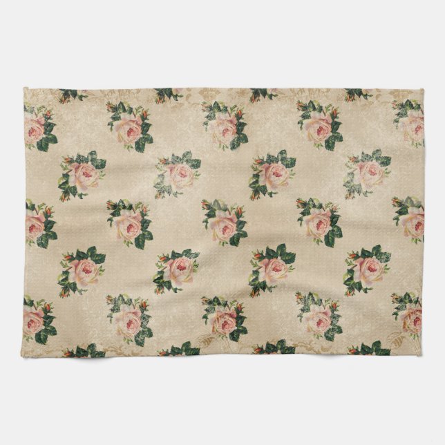 Cottage Rose Kitchen Towel (Horizontal)