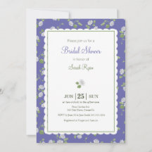 Cottage Style Periwinkle Floral Daisies