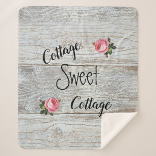 Cottage Sweet Cottage Sherpa Blanket