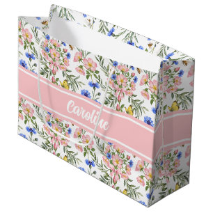 Cottage Wildflower Yoga Gift Large Gift Bag