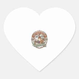 Cottage Witch Kitchen Cat Cottage Witch Kitchen Ca Heart Sticker