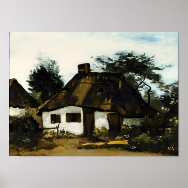 Cottage with Trees Van Gogh Fine Art Poster (Front)