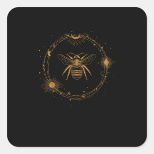 Cottagecore Aesthetic Academia Goblincore Bee Square Sticker