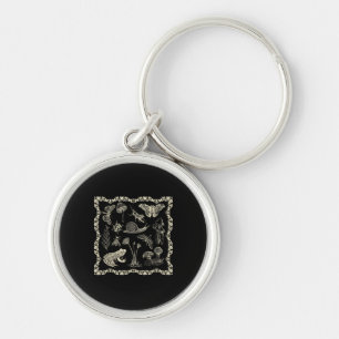 Cottagecore Aesthetic Frog And Mushroom Goblincore Key Ring