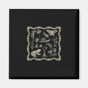 Cottagecore Aesthetic Frog And Mushroom Goblincore Magnet