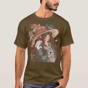 Cottagecore Aesthetic Frog Mushroom Banjo Goblinco T-Shirt