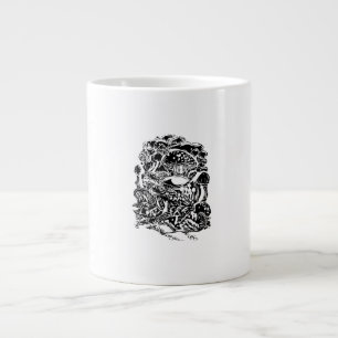 Cottagecore Aesthetic Frog Mushroom Goblincore Art Large Coffee Mug