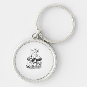 Cottagecore Aesthetic Frog On A Mushroom Goblincor Key Ring