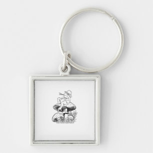 Cottagecore Aesthetic Frog On A Mushroom Goblincor Key Ring