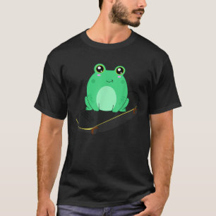 Cottagecore Aesthetic Frog On Skateboard Kawaii Fr T-Shirt
