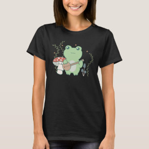 Cottagecore Aesthetic Frog paly banjo T-Shirt