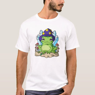 Cottagecore Aesthetic Frog Wizard Hat Mushroom Gob T-Shirt