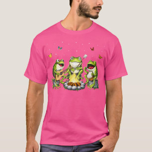 Cottagecore Aesthetic Frogs Camping Forest Goblinc T-Shirt