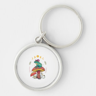 Cottagecore Aesthetic Goblincore Frog Wizard On Mu Key Ring