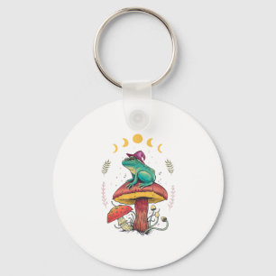 Cottagecore Aesthetic Goblincore Frog Wizard On Mu Key Ring