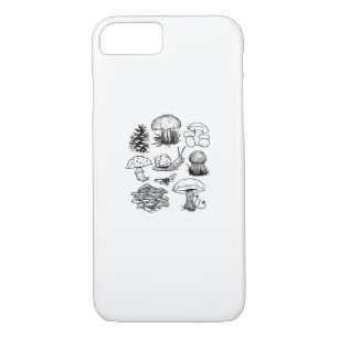 Cottagecore Aesthetic Goblincore Mushroom Snail iPhone 8/7 Case