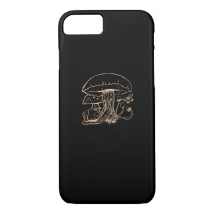 Cottagecore Aesthetic Goblincore Mushroom Snail iPhone 8/7 Case