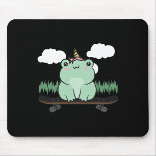 Cottagecore Aesthetic Kawaii Cute Skateboarding Fr Mouse Mat