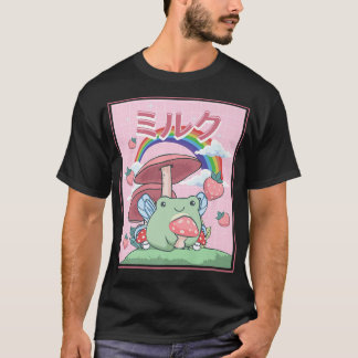 Cottagecore Aesthetic Kawaii Fairy Frog Mushrooms  T-Shirt