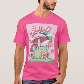 Cottagecore Aesthetic Kawaii Fairy Frog Mushrooms  T-Shirt