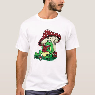 Cottagecore Aesthetic Kawaii Frog Reading A Book M T-Shirt