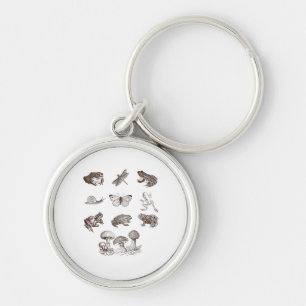 Cottagecore Aesthetic Mushroom Academia Frog Gobli Key Ring