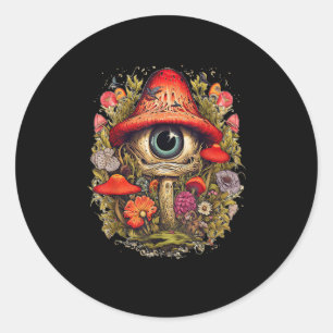 Cottagecore Aesthetic Mushroom Goblincore Design Classic Round Sticker