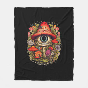 Cottagecore Aesthetic Mushroom Goblincore Design Fleece Blanket