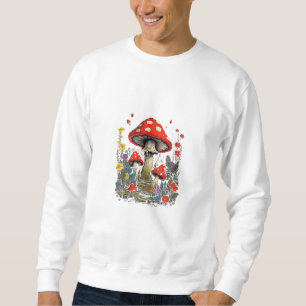 Cottagecore Aesthetic Mushroom Goblincore Minimal Sweatshirt