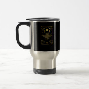 Cottagecore Aesthetic Mushroom Moth Goblincore Aca Travel Mug