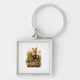 Cottagecore Aesthetic With Book Cute Goblincore Cr Key Ring