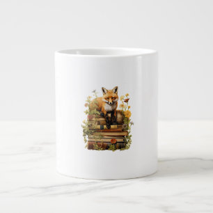 Cottagecore Aesthetic With Book Cute Goblincore Cr Large Coffee Mug