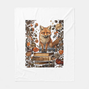 Cottagecore Aesthetic With Book Cute Goblincore Mi Fleece Blanket