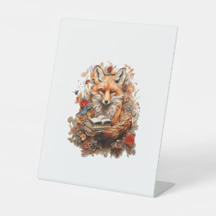 Cottagecore Aesthetic With Book Cute Goblincore Pedestal Sign