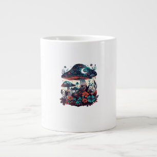Cottagecore And Aesthetic Goblincore Mushroom Fair Large Coffee Mug