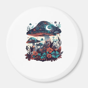 Cottagecore And Aesthetic Goblincore Mushroom Fair Magnet
