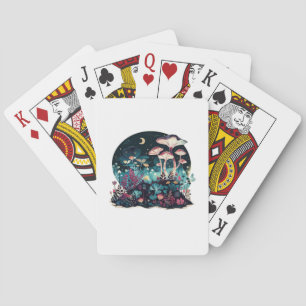 Cottagecore And Aesthetic Goblincore Mushroom Fair Playing Cards