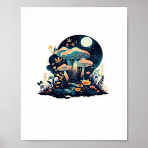 Cottagecore And Aesthetic Goblincore Mushroom Fair Poster