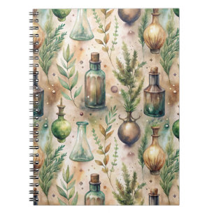 Cottagecore Apothecary Bottles Botanical Notebook