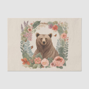 Cottagecore Bear Decoupage Tissue Paper