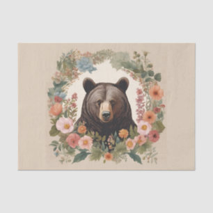 Cottagecore Bear Decoupage Tissue Paper