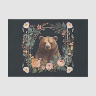 Cottagecore Bear Decoupage Tissue Paper