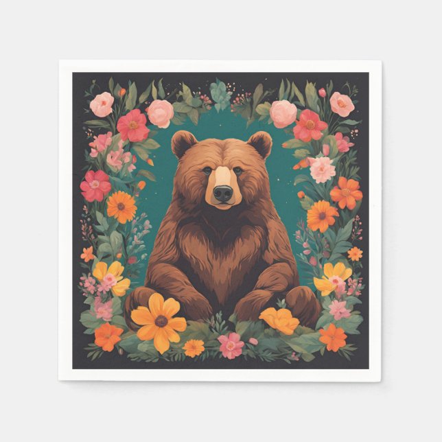 Cottagecore Bear Napkin (Front)