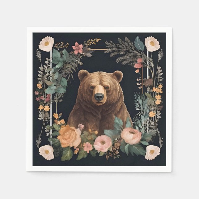 Cottagecore Bear Napkin (Front)