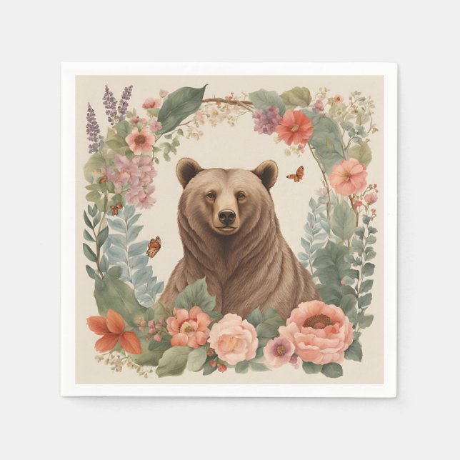 Cottagecore Bear Napkin (Front)