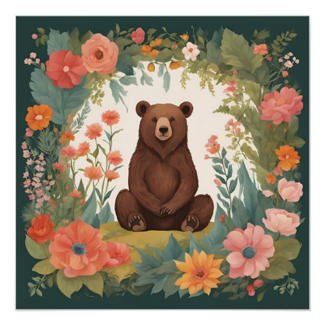 Cottagecore Bear Poster (Front)