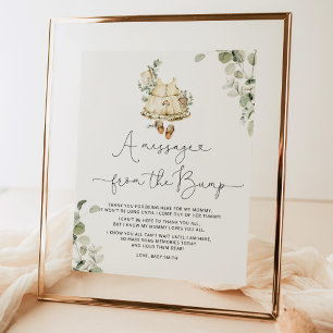 Cottagecore boho nursery message from the bump poster